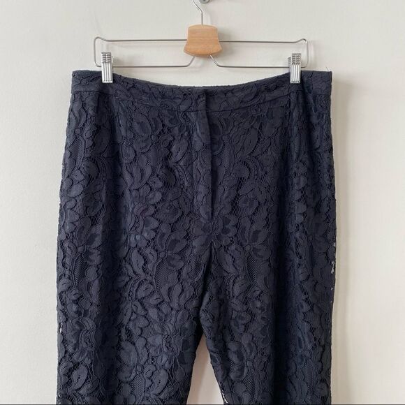 WAYF-BLACK Rennes Lace High Rise Cropped Pants (Size:XL) - Picture 5 of 13